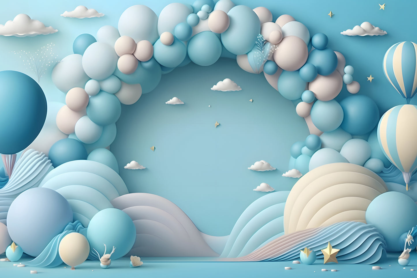 fondo para fotografia azul globos baby shower