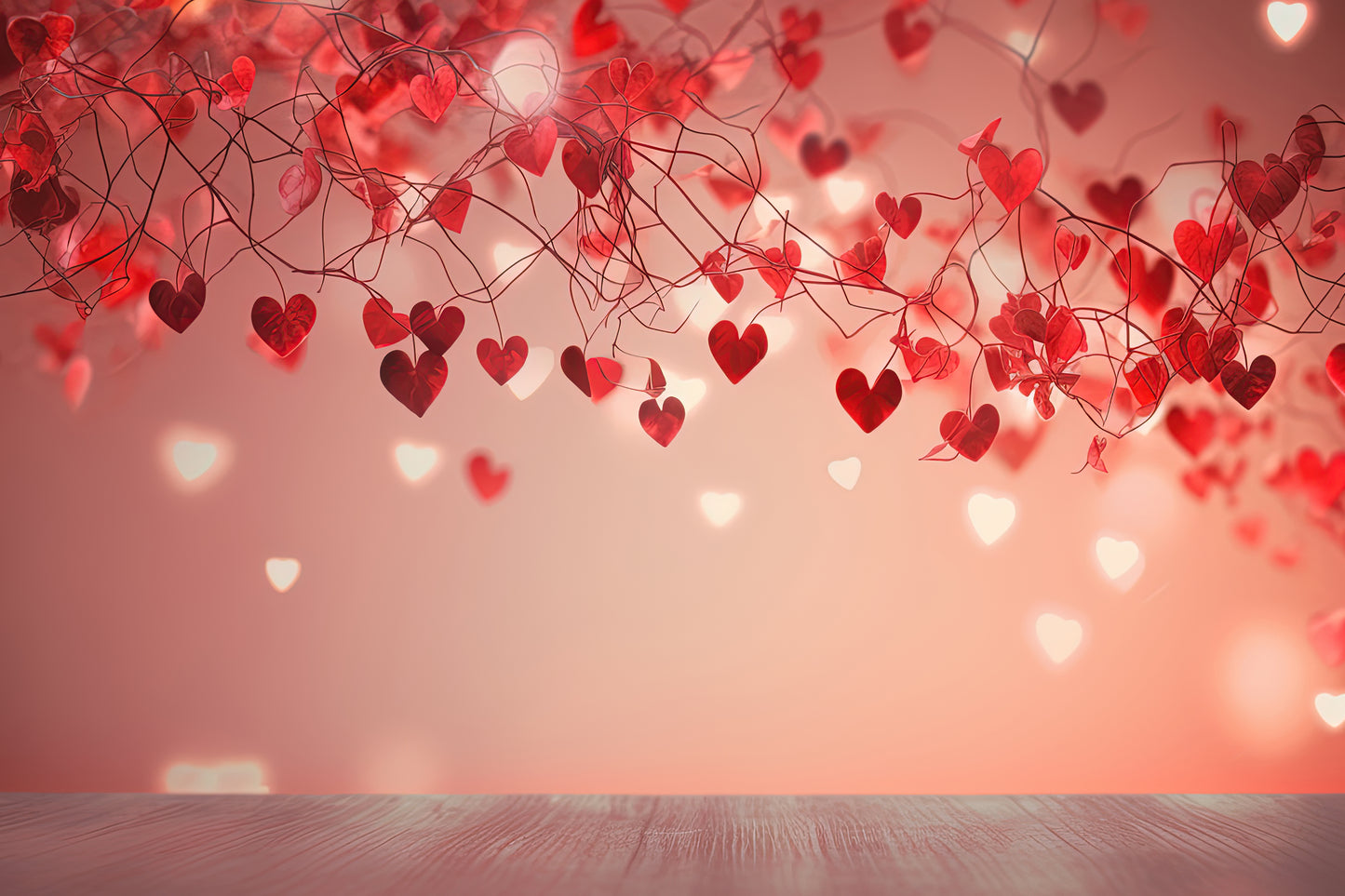 fondo para fotografia ramas corazones