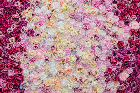 fondo para fotografia muro de flores boda colores