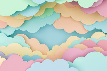 fondo para fotografia nubes de papel colores